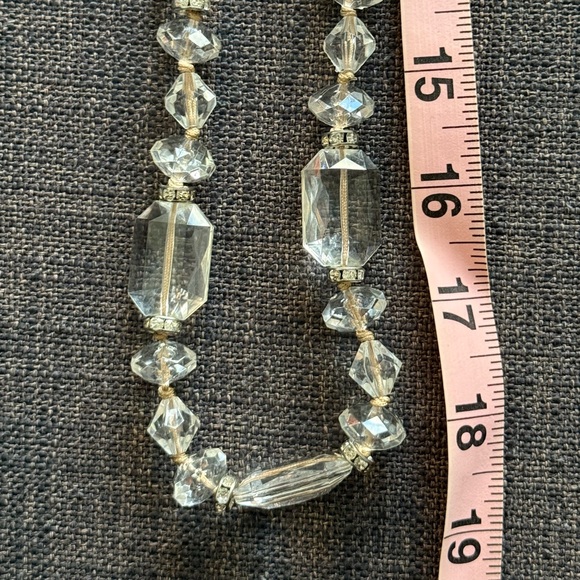 Elegant transparent Beaded Necklace by LOFT - 18” long - Picture 3 of 8